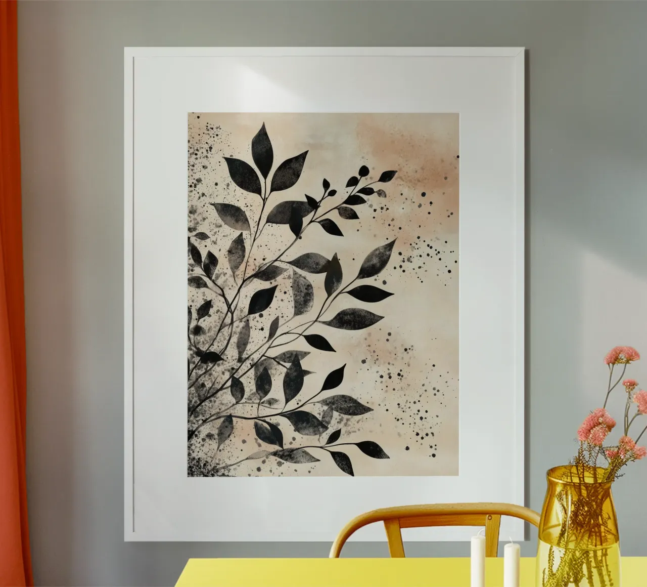 Rami in ombra poster con telaio in legno da Seed & Signal