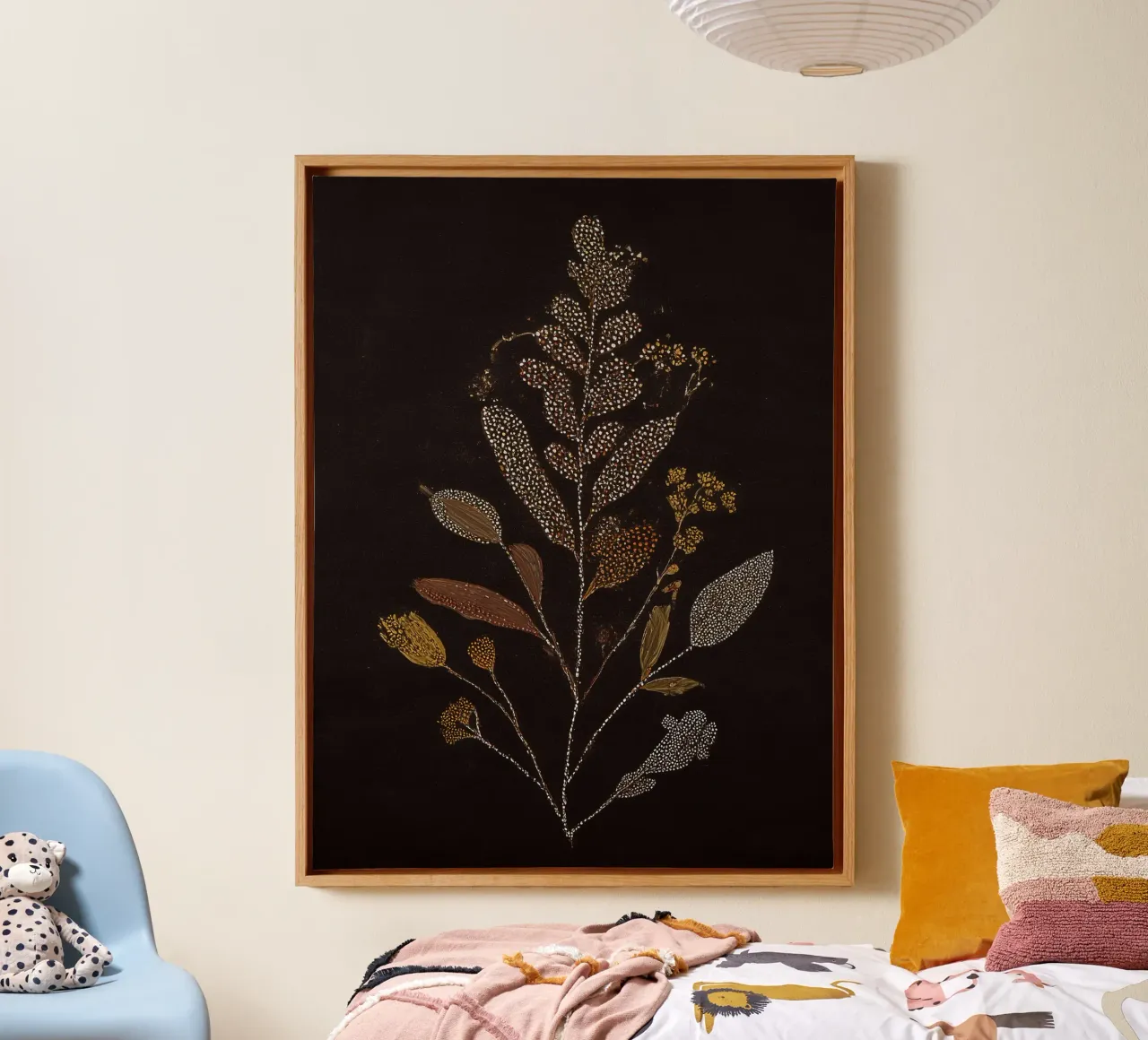 Flora Nocturne canvas met Baklijst van Seed & Signal
