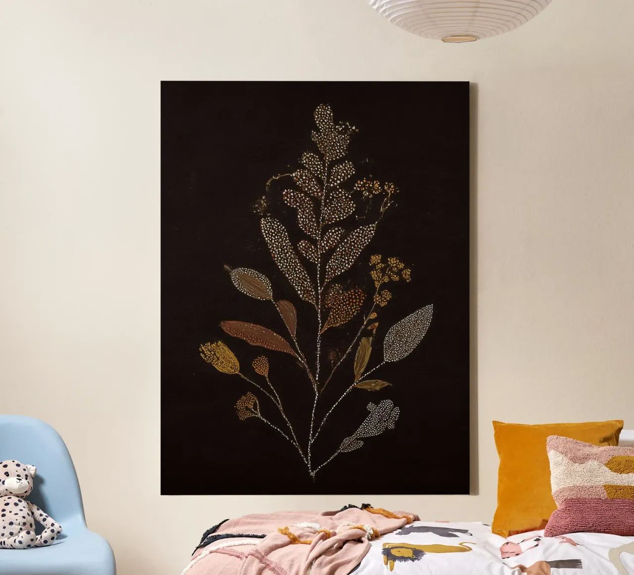 Flora Nocturne canvas met Baklijst van Seed & Signal