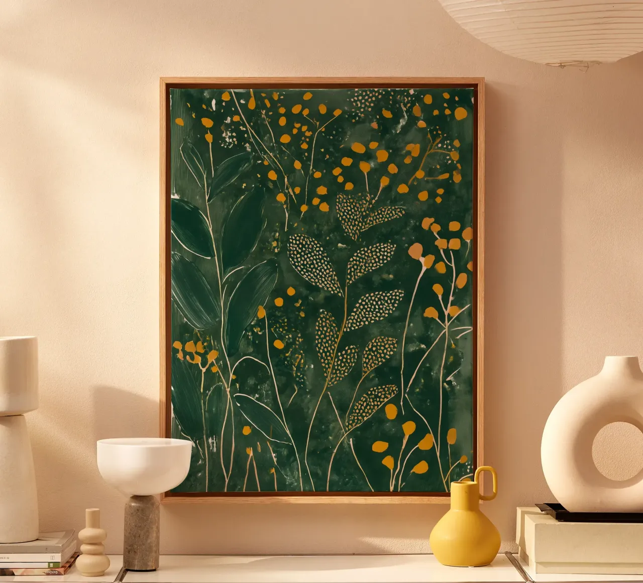 Tuin van smaragd canvas met Baklijst van Seed & Signal
