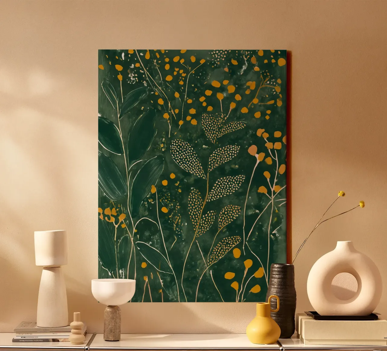 Tuin van smaragd canvas met Baklijst van Seed & Signal