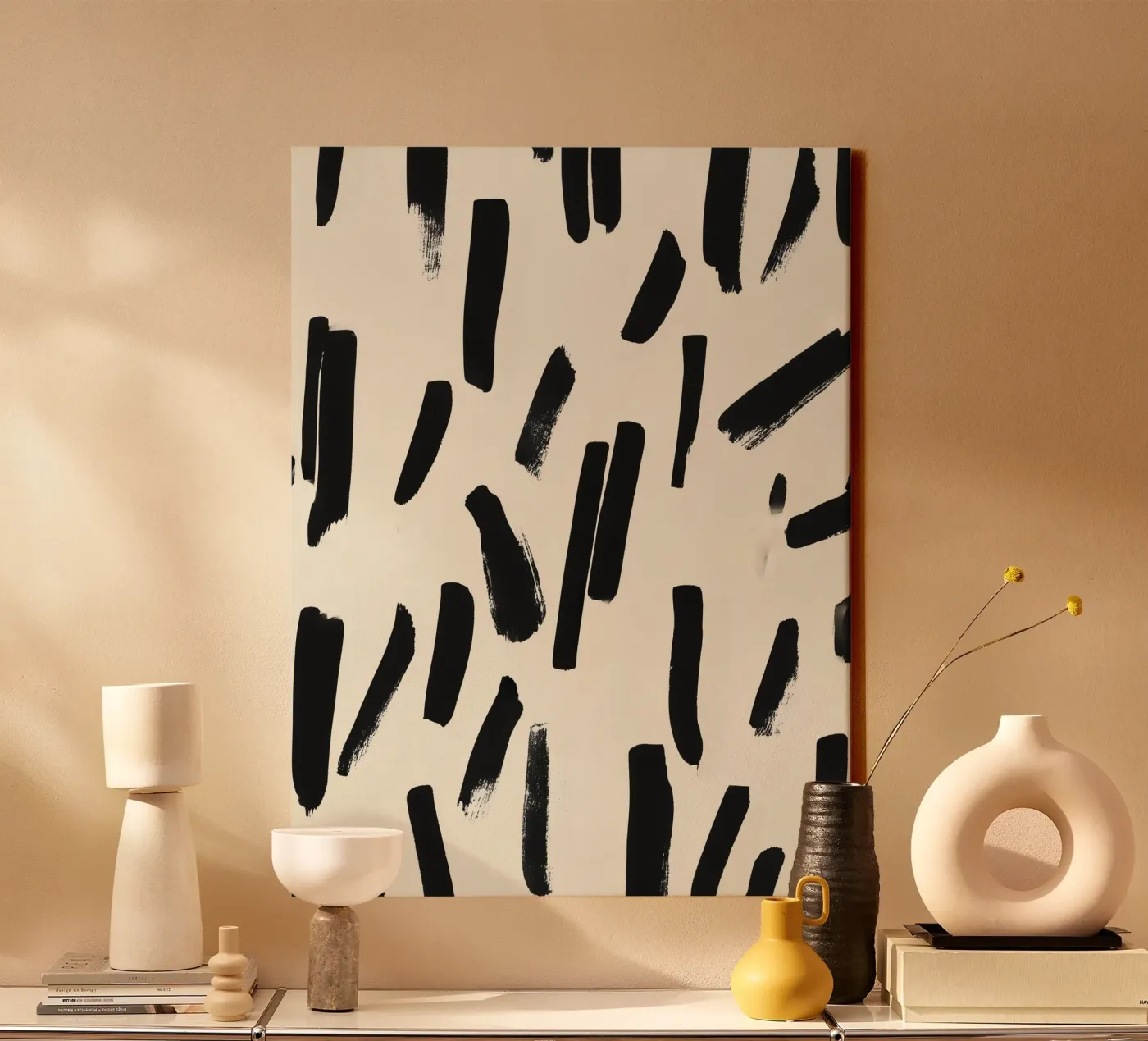 Schlaganfall-Rhythmus Leinwand von Form & Field Studio