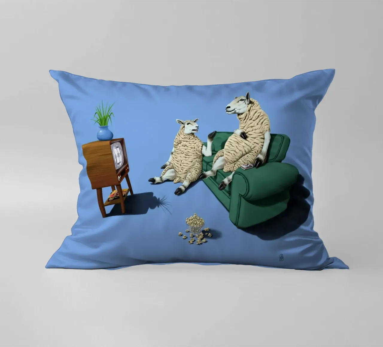 Sheep (Coloured) cuscino da Rob Art | Illustration