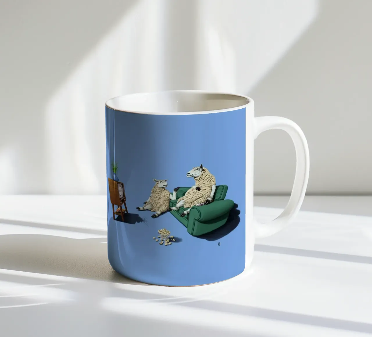 Sheep (Coloured) tazza in ceramica da Rob Art | Illustration