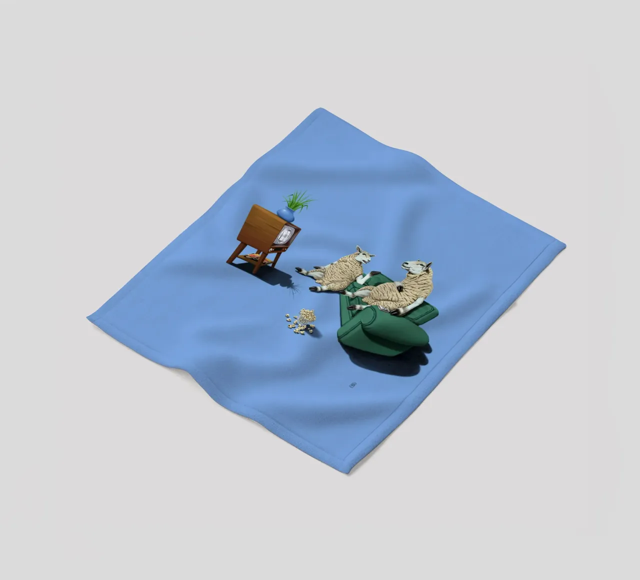 Sheep (Coloured) coperta in pile da Rob Art | Illustration