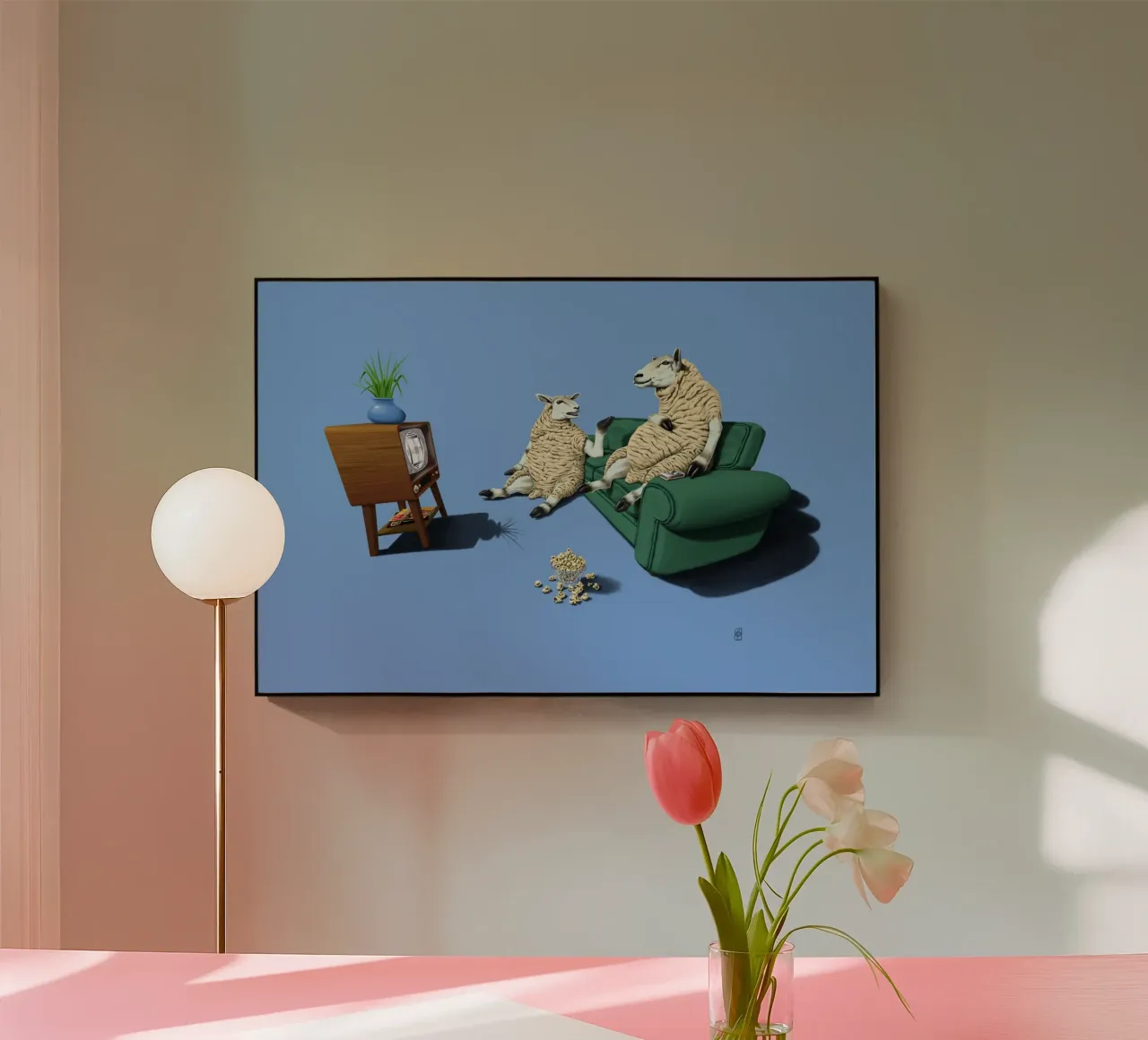 Sheep (Coloured) plexiglass da Rob Art | Illustration