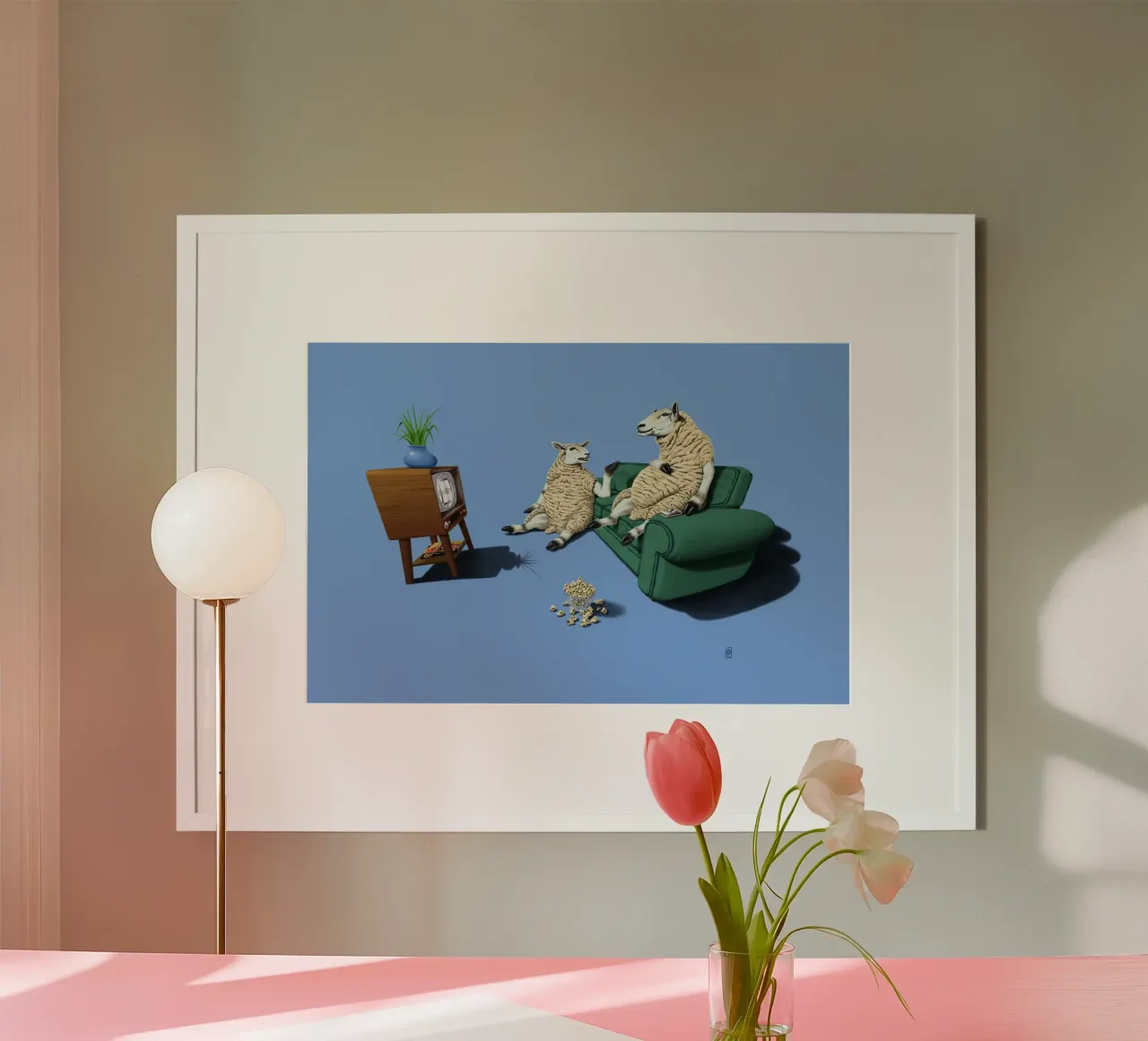 Sheep (Coloured) poster da Rob Art | Illustration