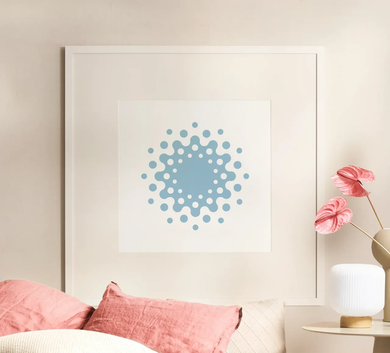 Ornamento d'acqua poster con telaio in legno da DDR DESIGN