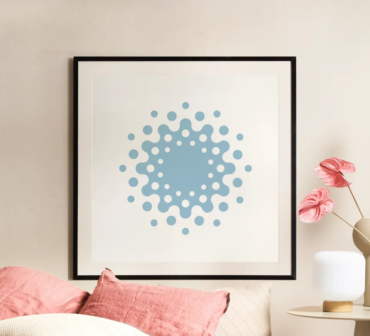 Ornamento d'acqua poster con telaio in legno da DDR DESIGN