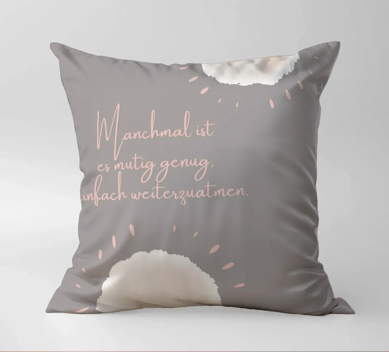 Manchmal ist es mutig... cuscino da AESTHETIC VIBES by Isabel