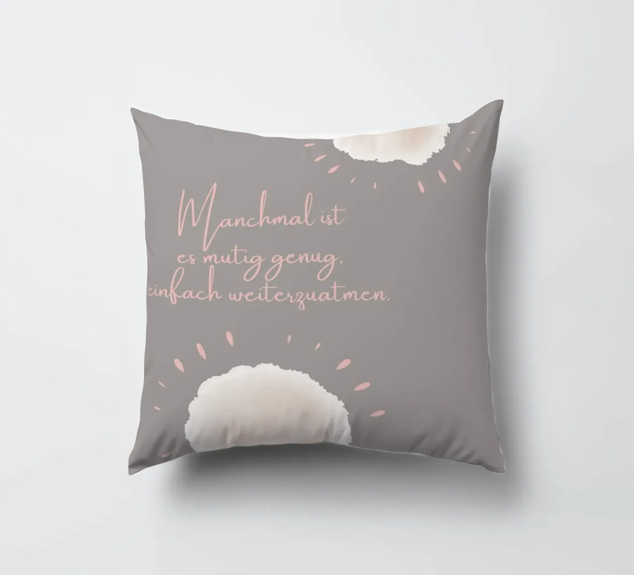 Manchmal ist es mutig... cuscino da AESTHETIC VIBES by Isabel