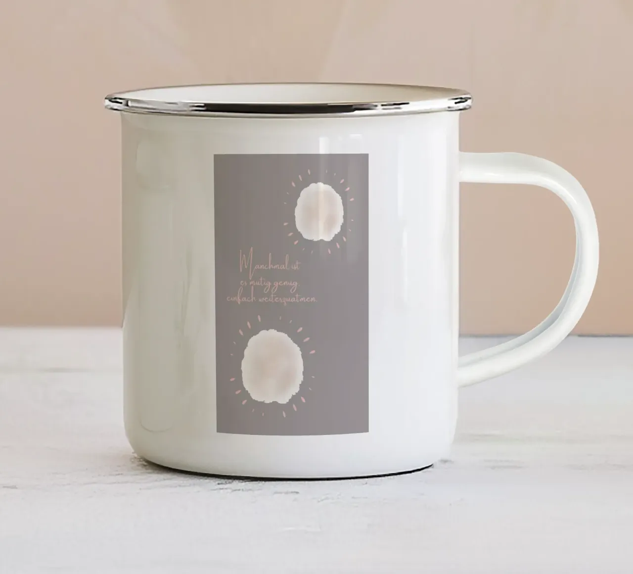 Manchmal ist es mutig... tazza in smalto da AESTHETIC VIBES by Isabel