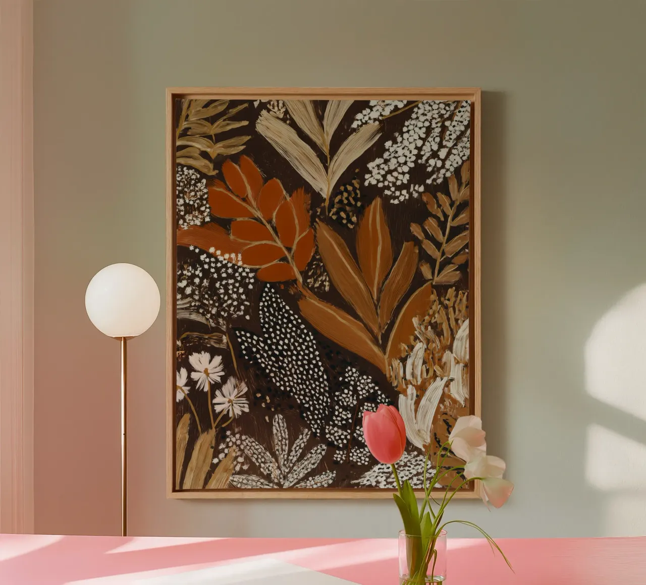 Wilde aarde canvas met Baklijst van Seed & Signal