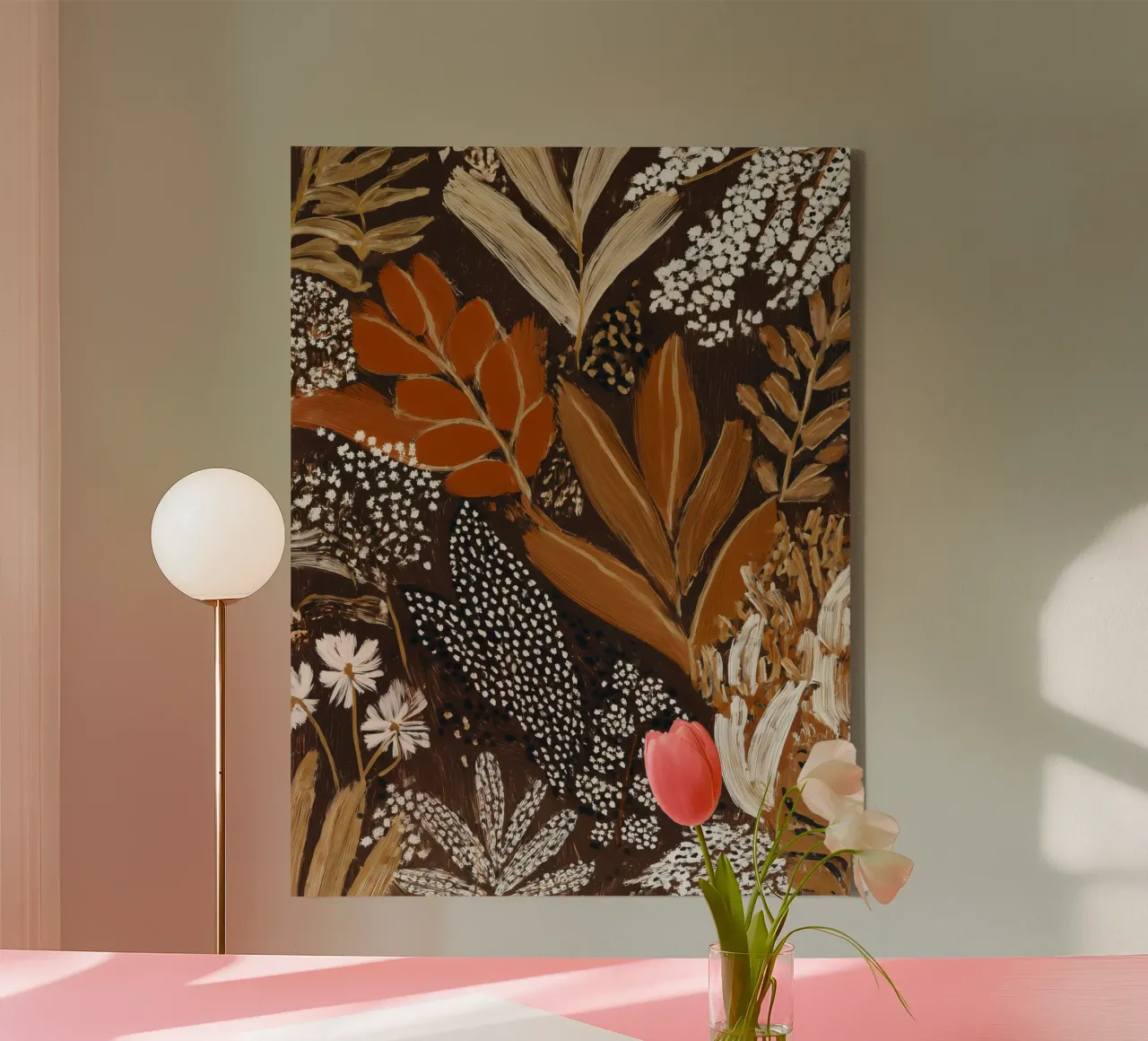Wilde aarde canvas met Baklijst van Seed & Signal
