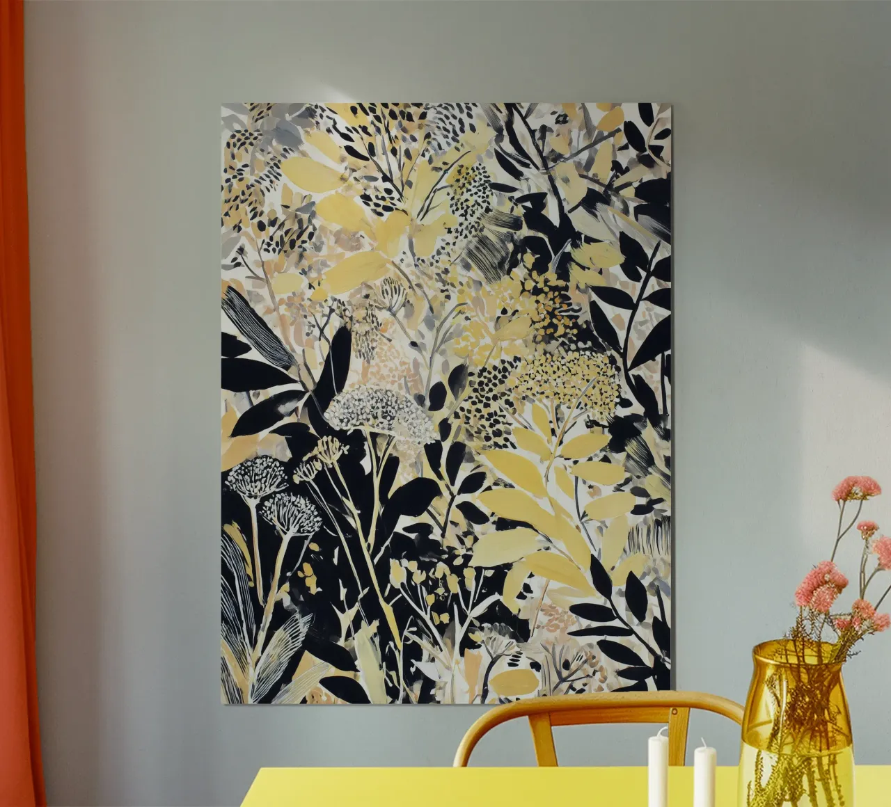 Sole velato poster con telaio in legno da Seed & Signal