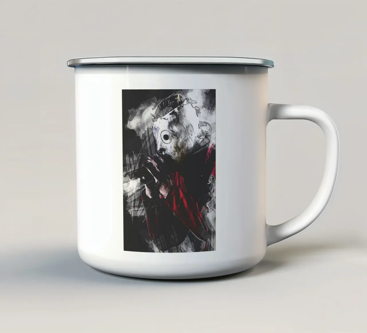 Corey metal mask tazza in smalto da Nna Rock
