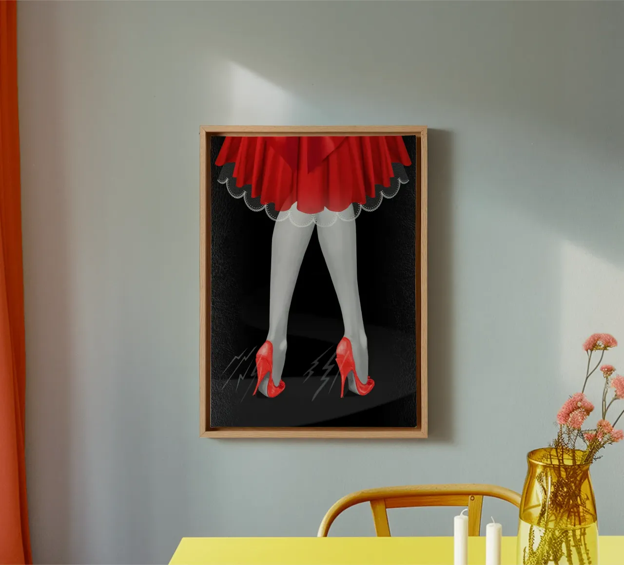 Along the Way, your Shoes, your Feet ... but Always your Min canvas with Floater frame by Eva Nev