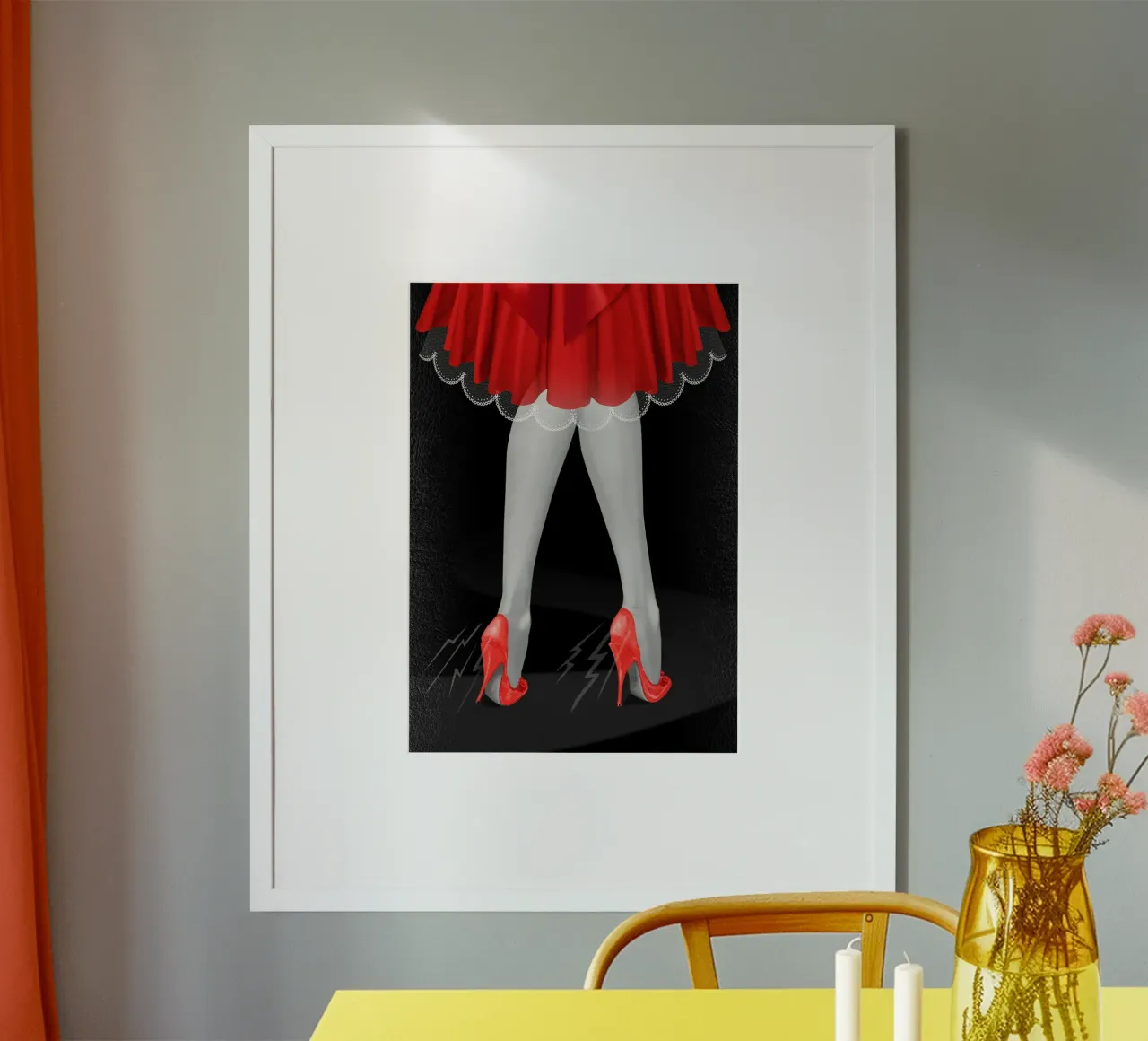 Lungo il cammino, le vostre scarpe, i vostri piedi... ma sempre il vostro Min poster con telaio in plastica da Eva Nev
