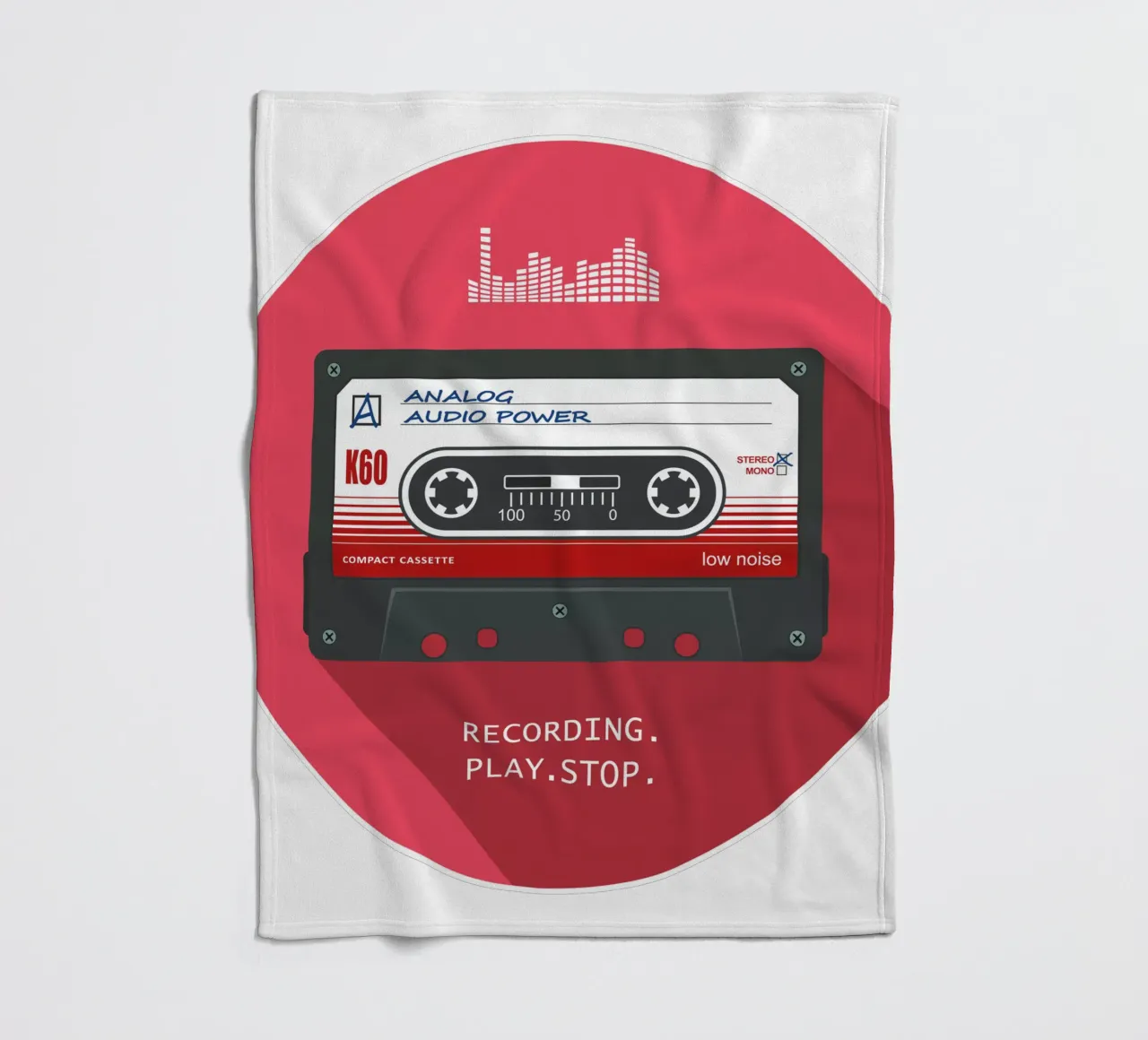 Cassetta - Alimentazione audio analogica coperta in pile da Black Sign Artwork