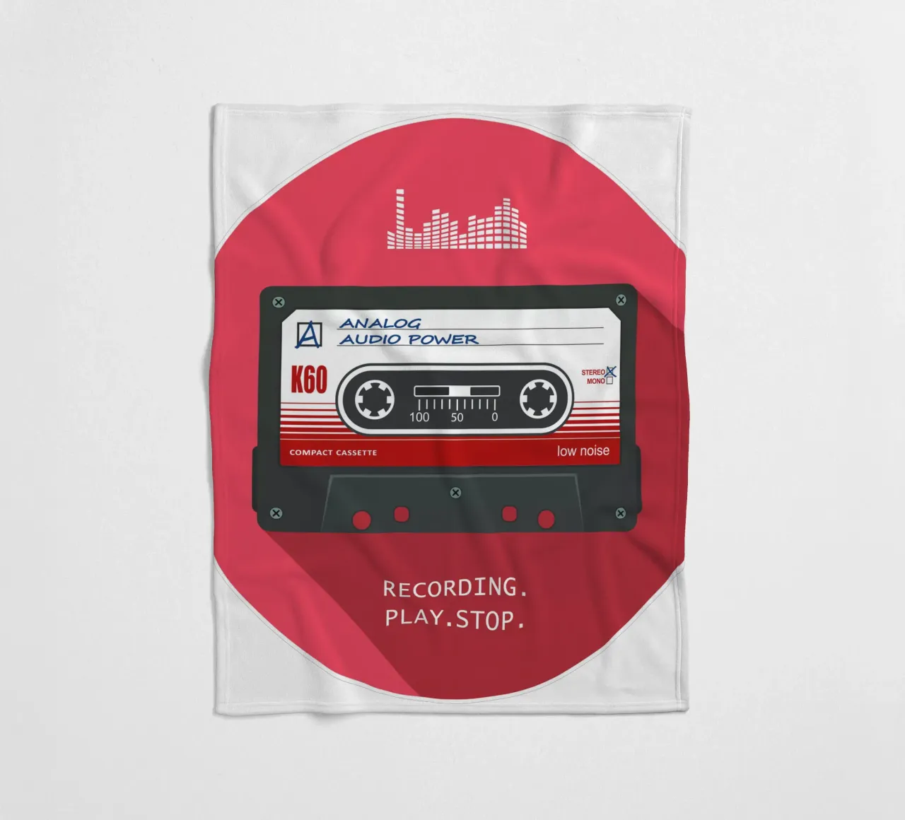 Cassetta - Alimentazione audio analogica coperta in pile da Black Sign Artwork