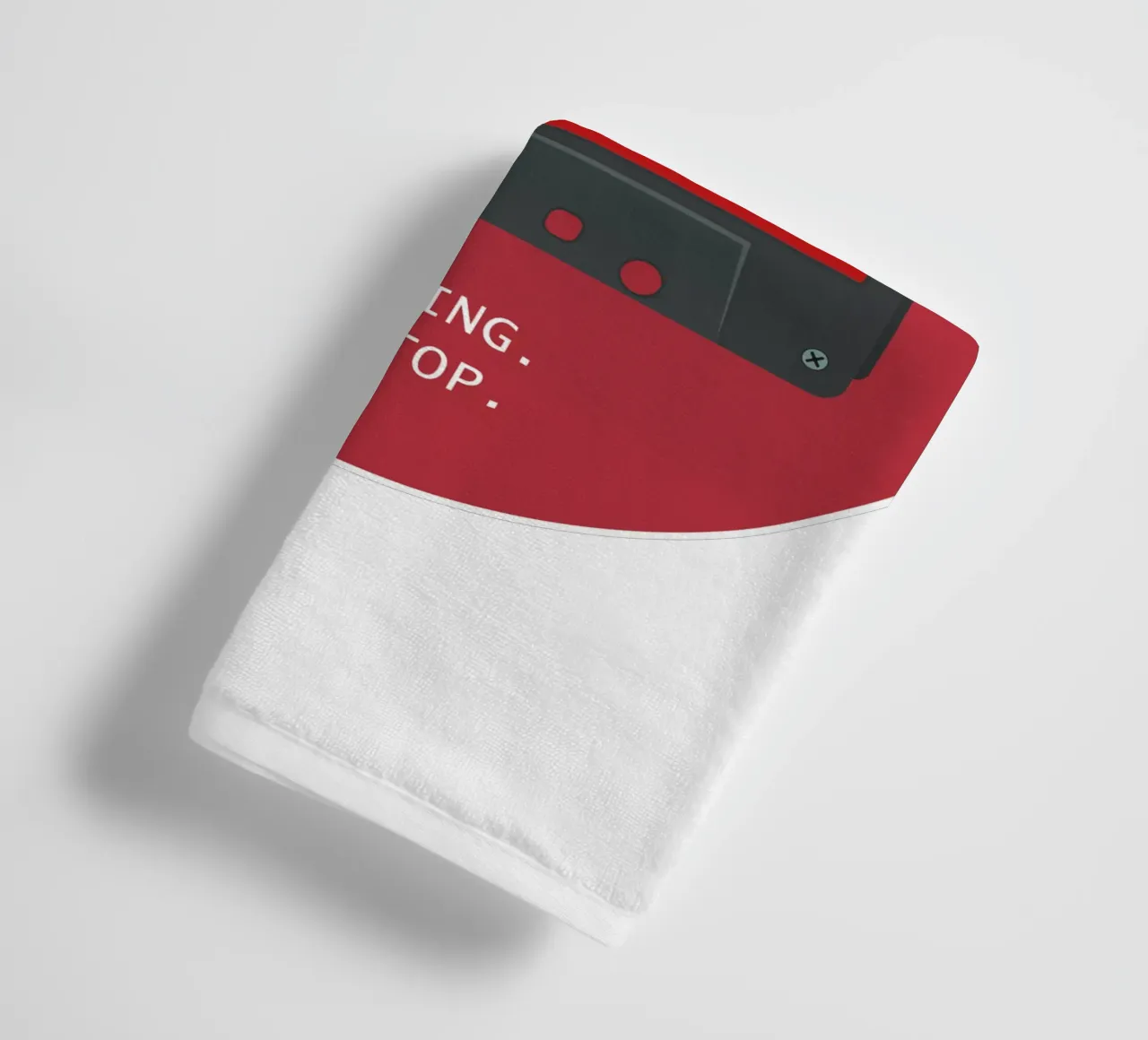Cassetta - Alimentazione audio analogica asciugamano da bagno da Black Sign Artwork