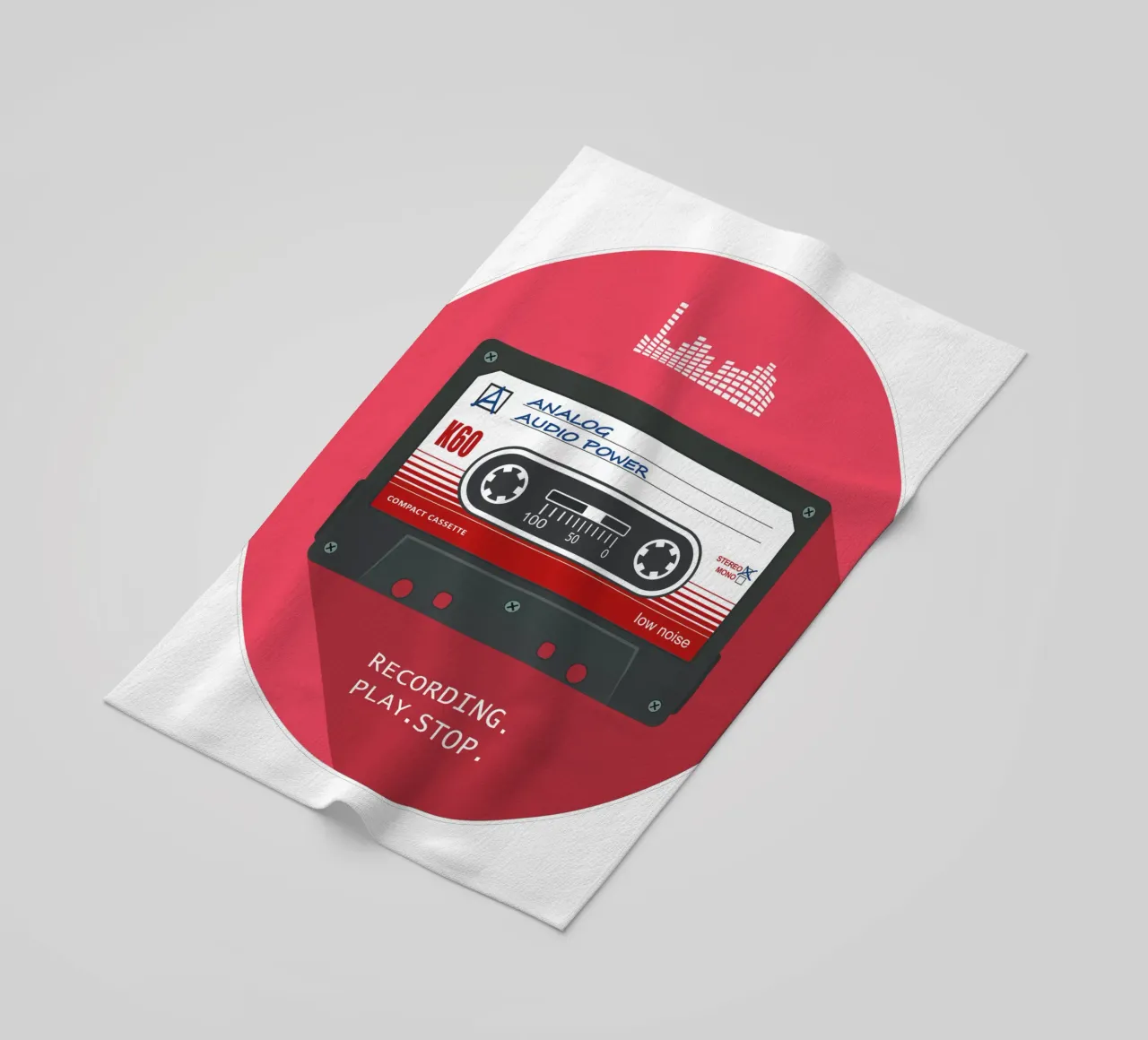 Cassetta - Alimentazione audio analogica telo mare da Black Sign Artwork