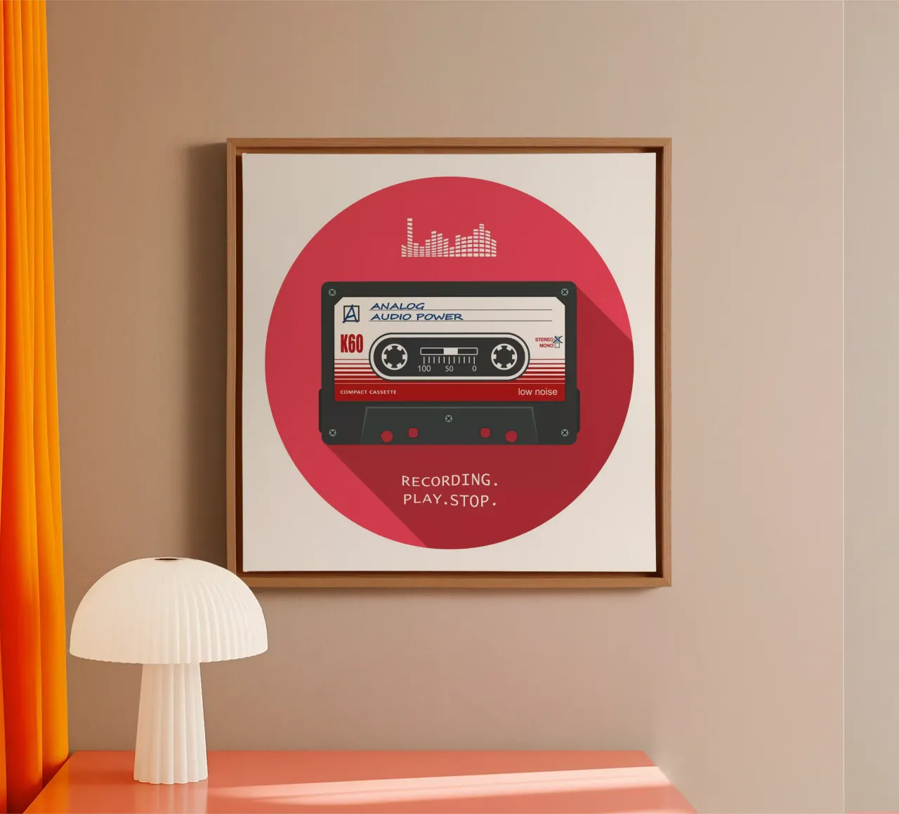 Kassette - Analoge Audioleistung Leinwand von Black Sign Artwork