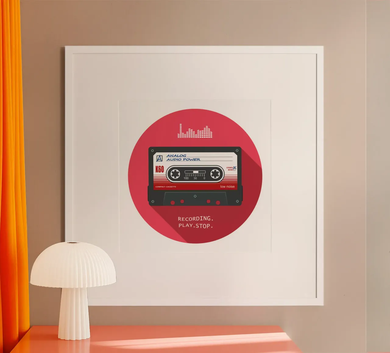 Cassetta - Alimentazione audio analogica carta hahnemühle da Black Sign Artwork