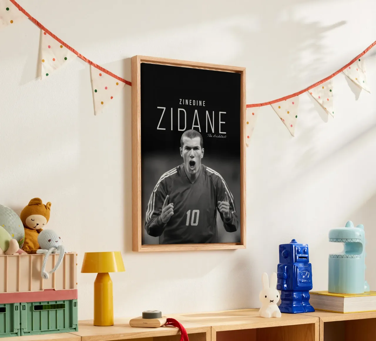 Zidane The Architect canvas met Baklijst van NextPixel