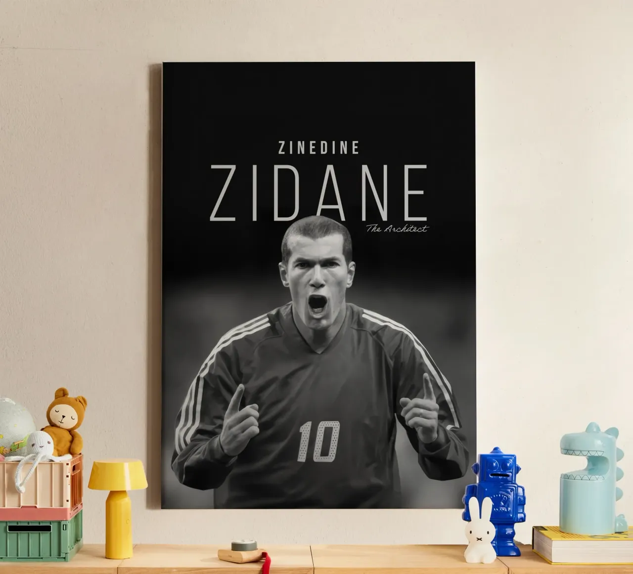 Zidane The Architect canvas met Baklijst van NextPixel