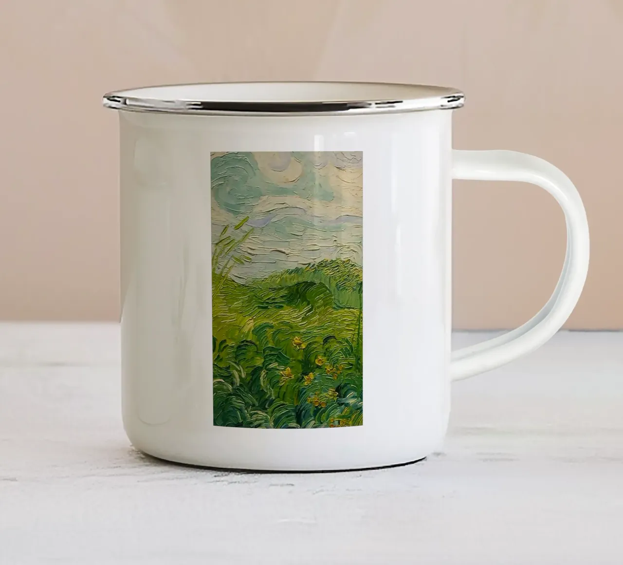 epic nature tazza in smalto da mip of map