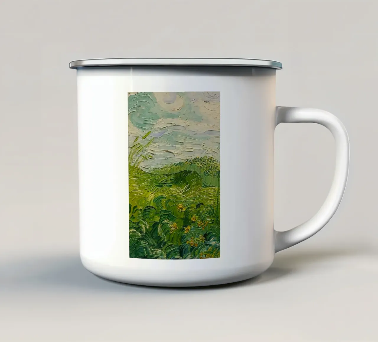 epic nature tazza in smalto da mip of map