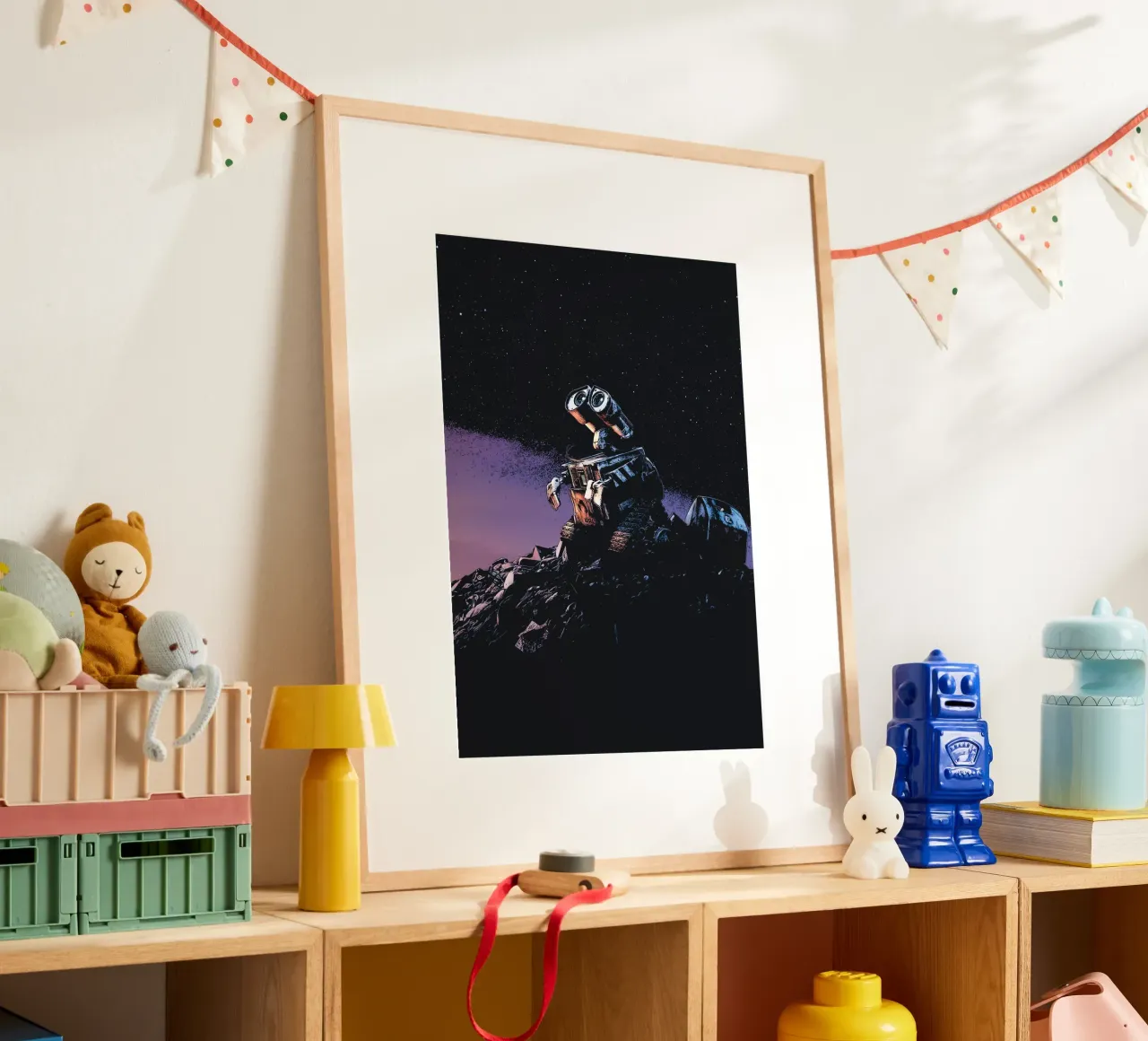 Robot da parete E poster con telaio in plastica da Ad Nna Rock