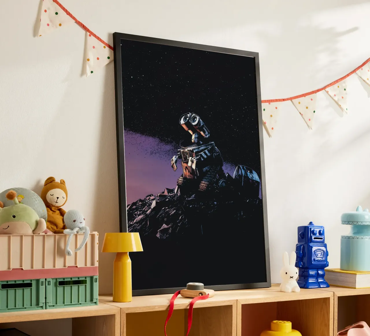 Robot da parete E poster con telaio in plastica da Ad Nna Rock