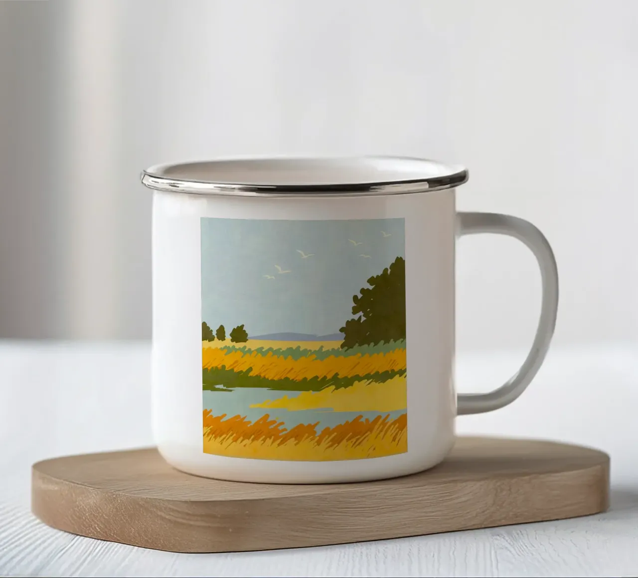 yellow field tazza in smalto da mip of map