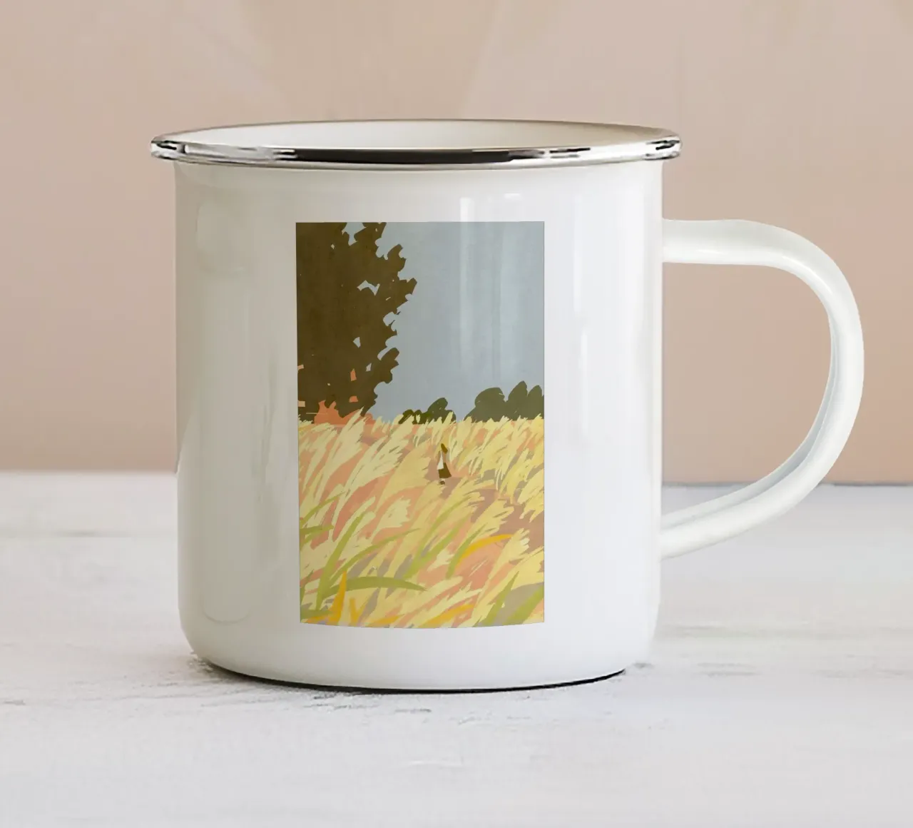 single in the field tazza in smalto da mip of map