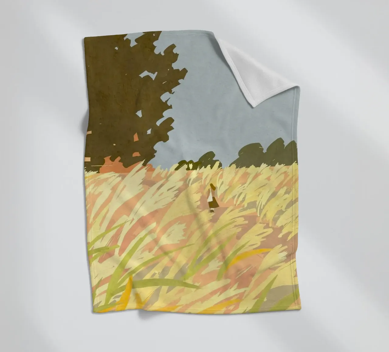 single in the field coperta in pile da mip of map