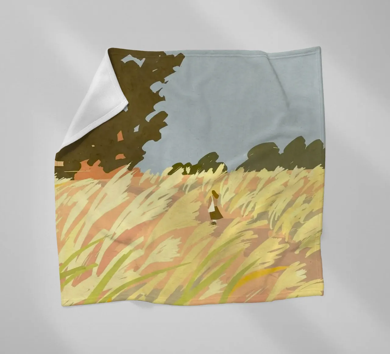 single in the field coperta in pile da mip of map