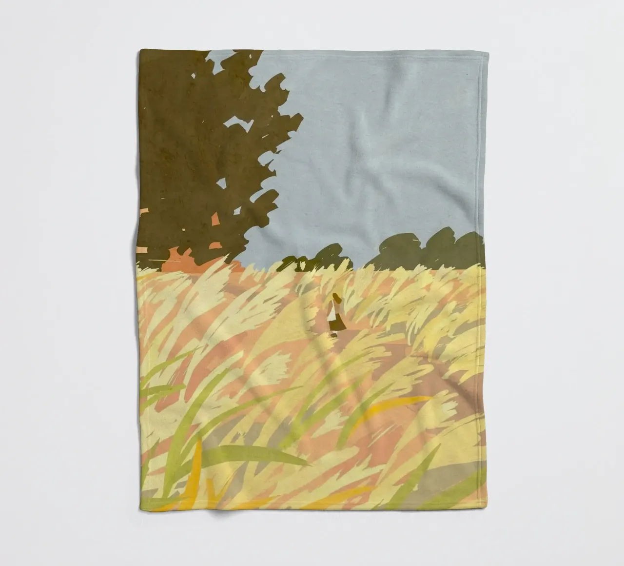 single in the field coperta in pile da mip of map