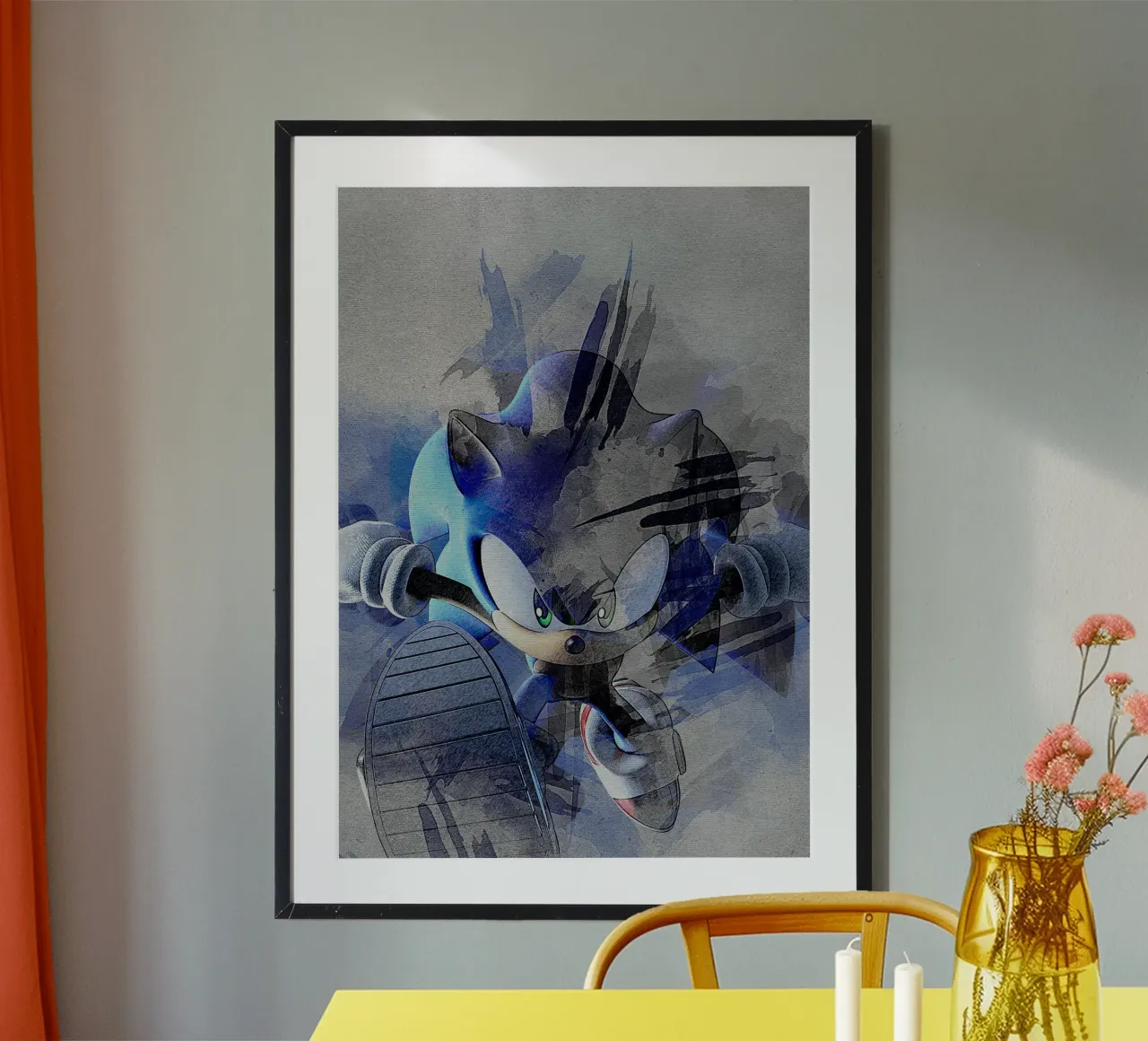 Hedge Hogs Jump poster con telaio in plastica da Ad Nna Rock