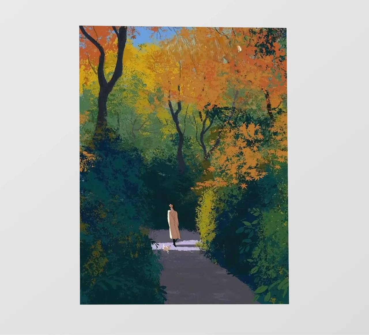 autumn calm walking telo in pvc da mip of map