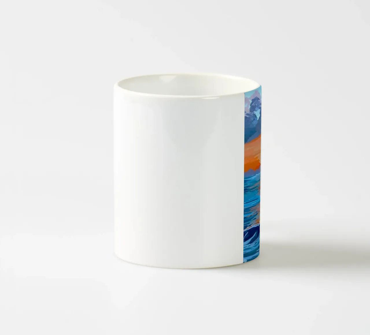 sunset reflect on ocean tazza in ceramica da mip of map