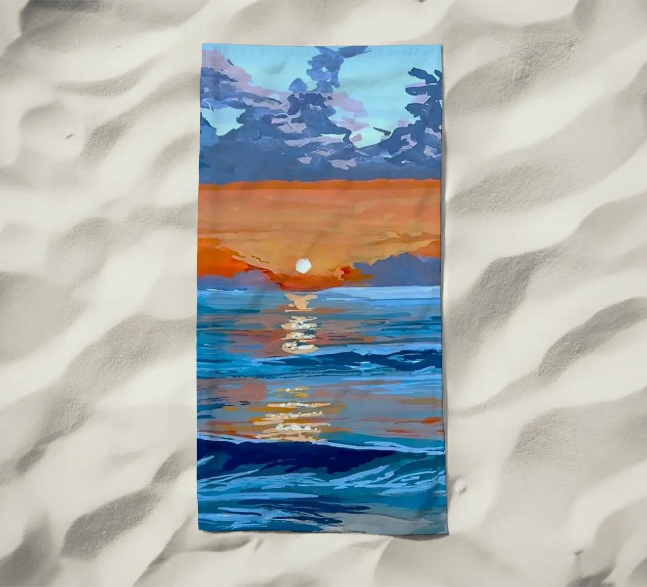 sunset reflect on ocean telo mare da mip of map