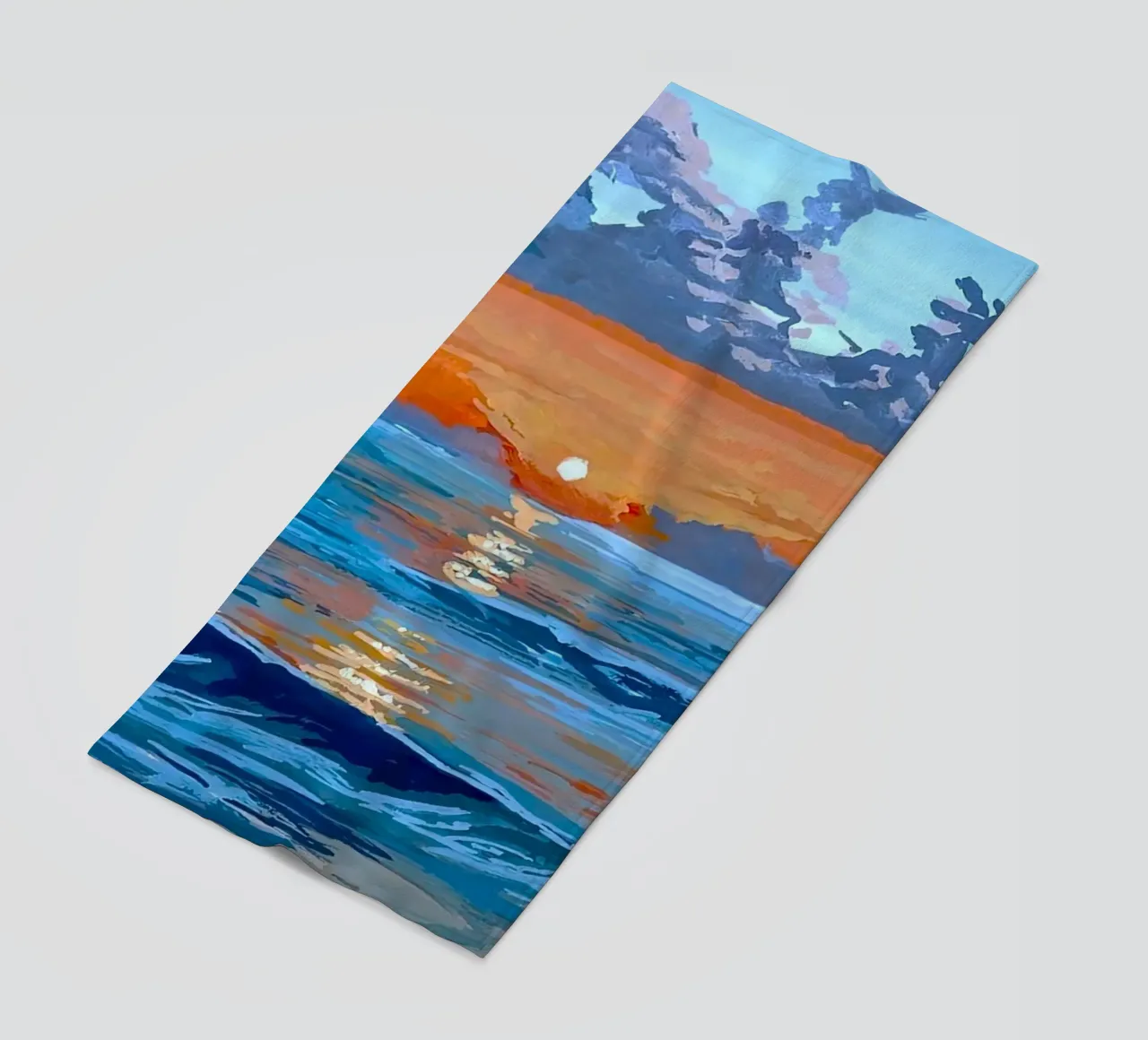 sunset reflect on ocean telo mare da mip of map