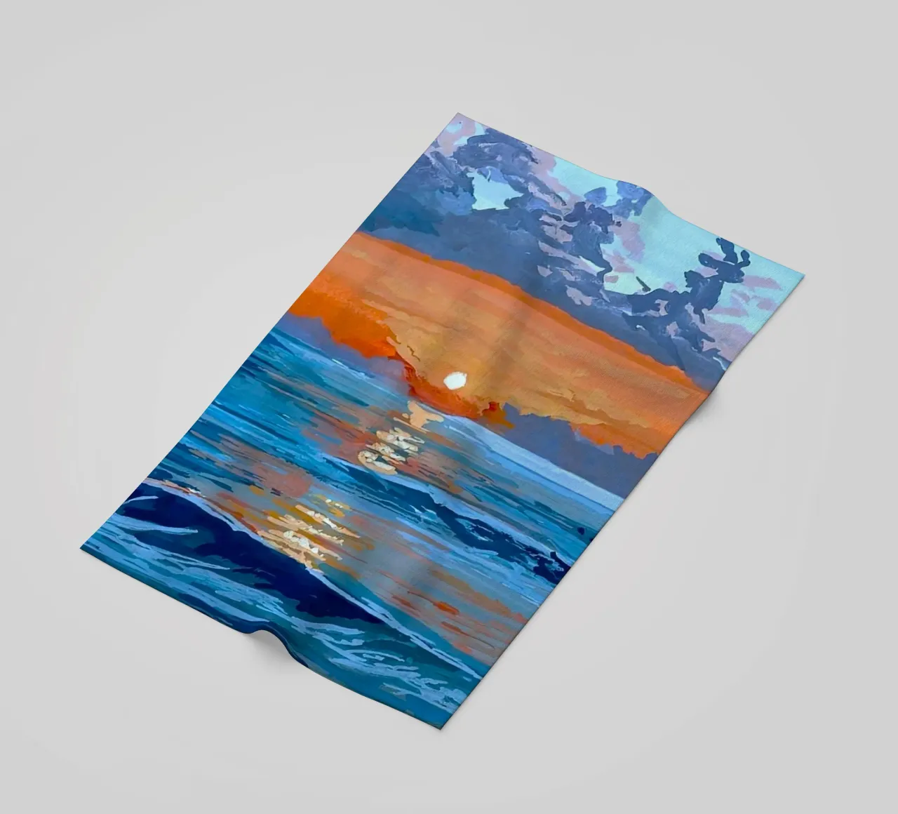 sunset reflect on ocean telo mare da mip of map
