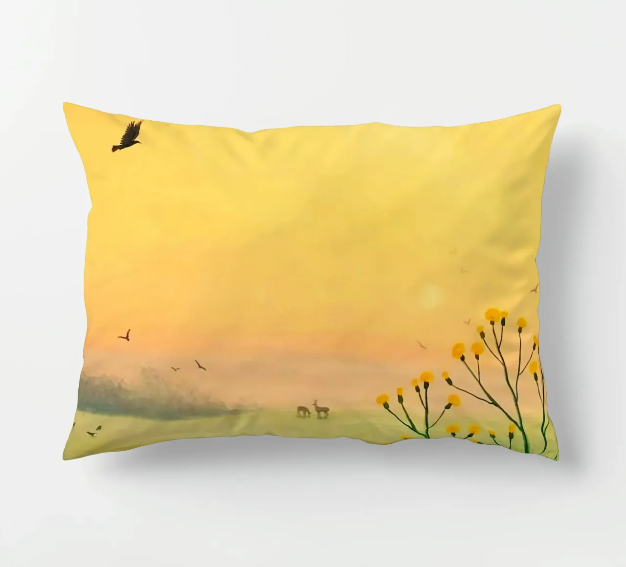 the sunset in fields cuscino da mip of map