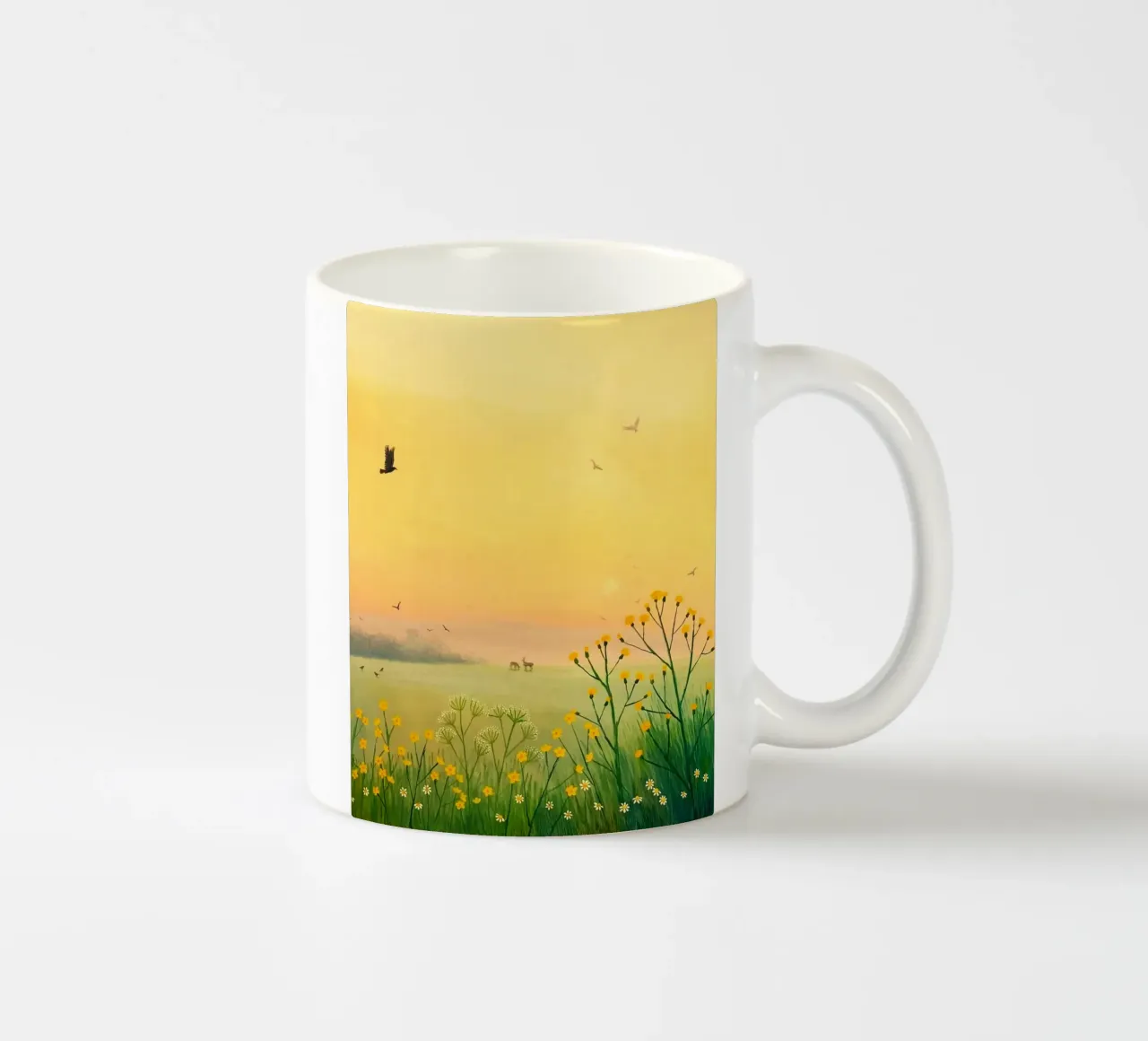 the sunset in fields tazza in ceramica da mip of map