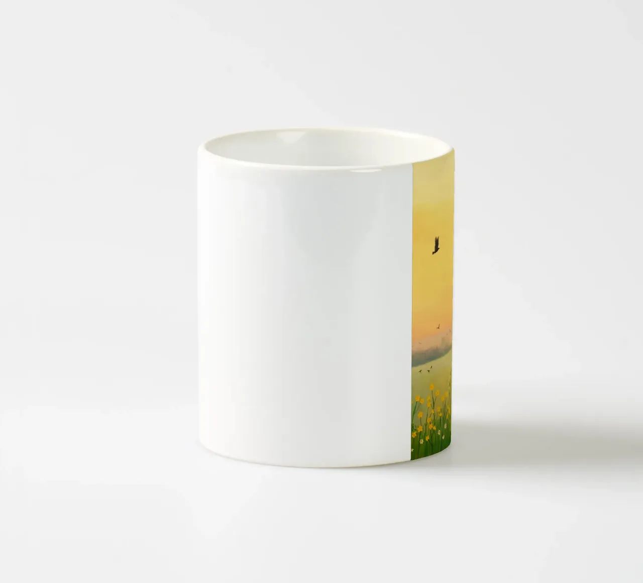 the sunset in fields tazza in ceramica da mip of map