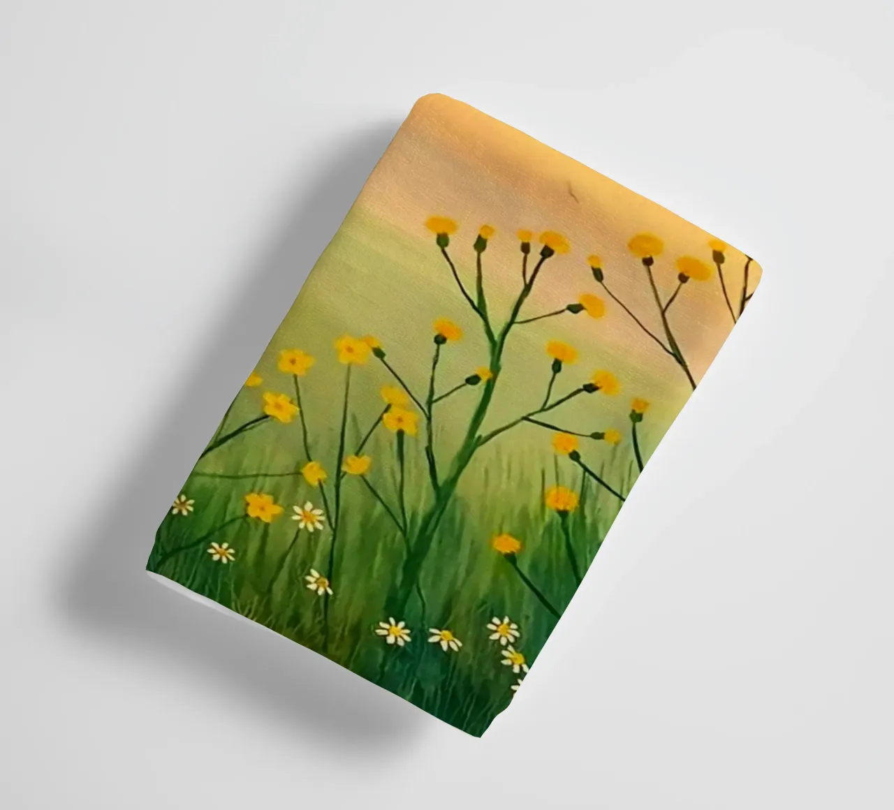the sunset in fields asciugamano da bagno da mip of map