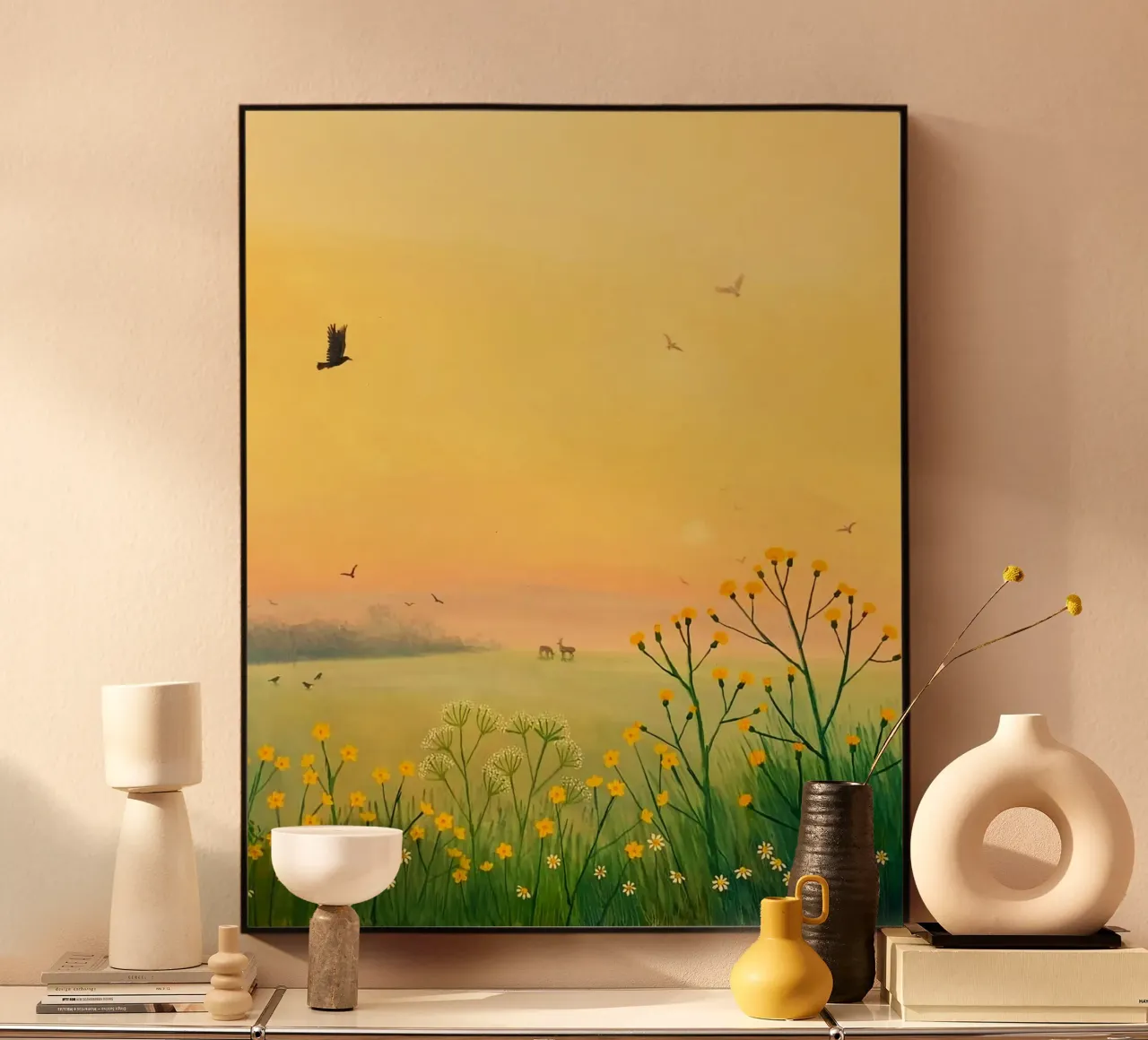 the sunset in fields plexiglass da mip of map